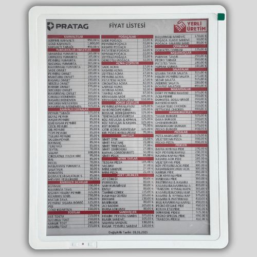 12.5" Elektronik Raf Etiketi