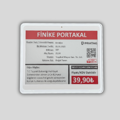 5.80" Elektronik Raf Etiketi