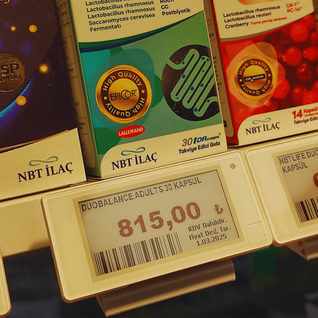 Eczane Elektronik Raf Etiketleri