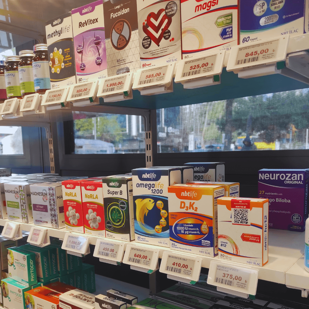 Eczane Dijital Raf Etiketleri