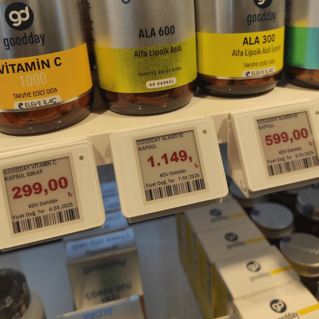 Eczane Dijital Raf Etiketi Eczane Dijital Raf Etiketi
