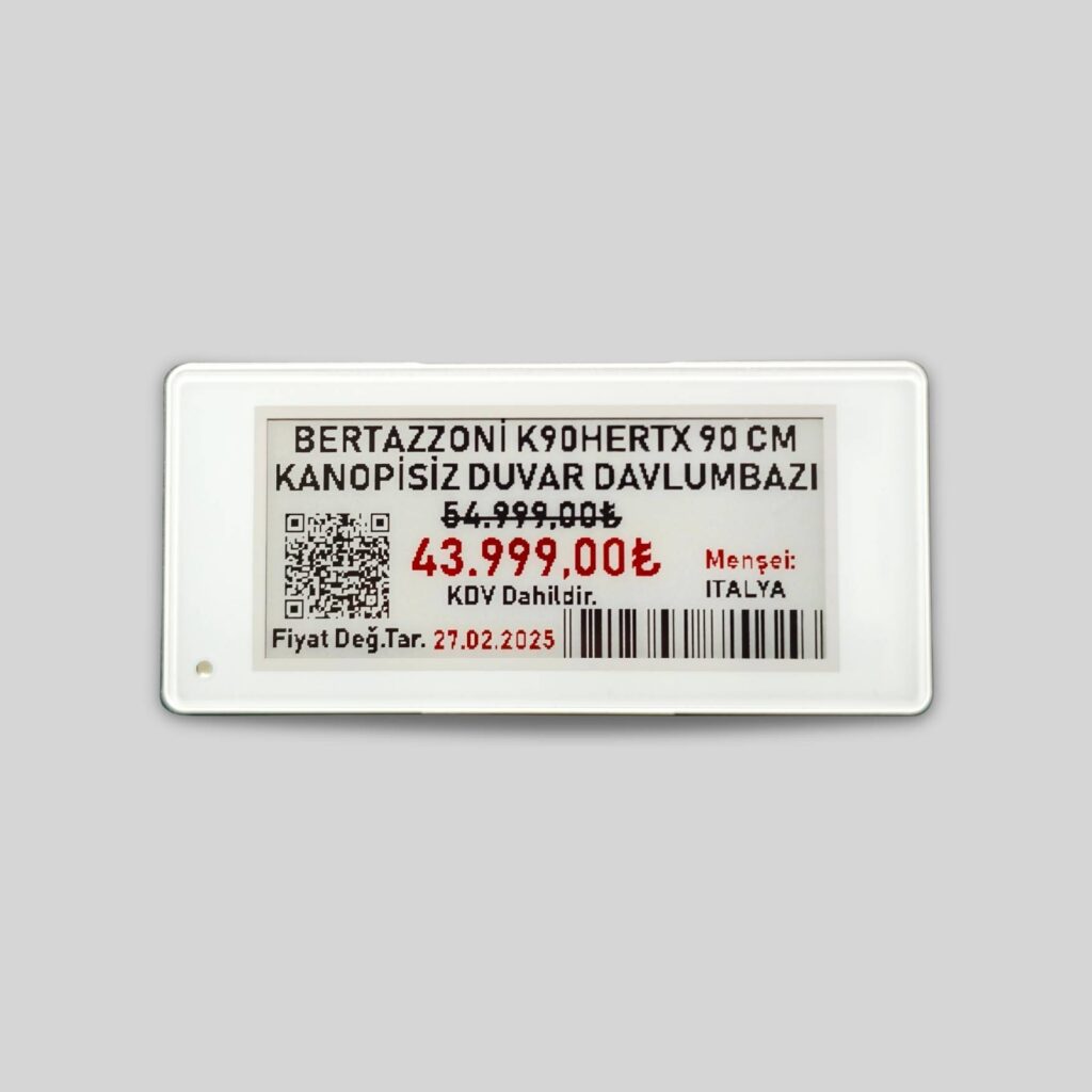 2.90 Elektronik Raf Etiketi 2.90 Elektronik Raf Etiketi