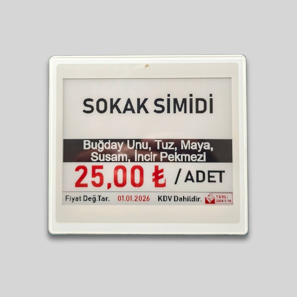 4.20 Elektronik Raf Etiketi 4.20 Elektronik Raf Etiketi