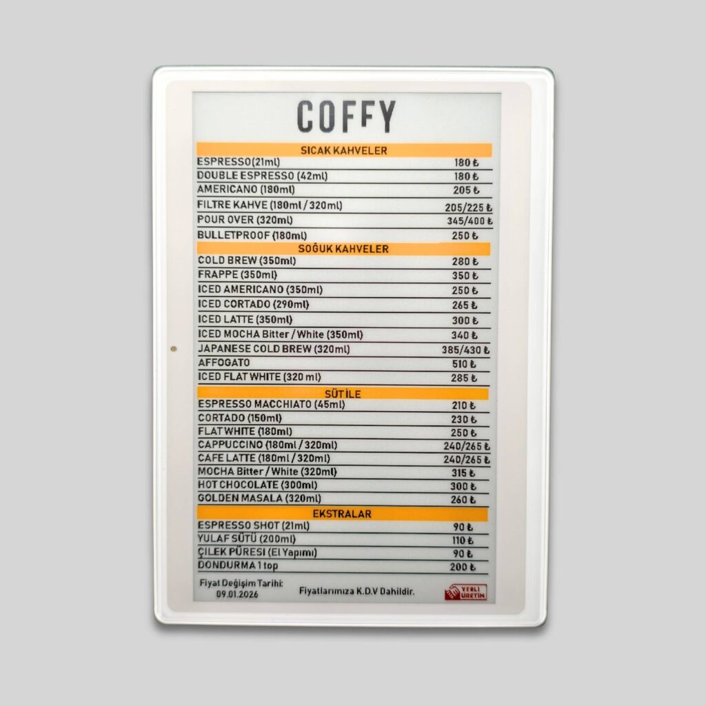 7.50 Elektronik Etiketi 7.50 Elektronik Etiketi