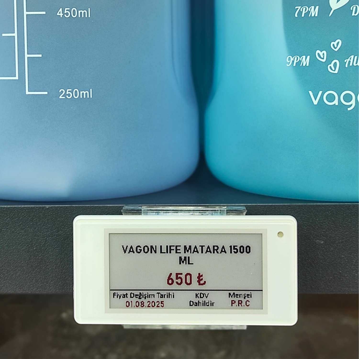 Pratag elektronik raf etiketi boyutları — 1.54 ile 12.5 inç arası 9 seçenek