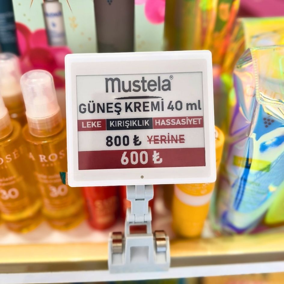 Kozmetik ürünlerinde elektronik raf etiketi