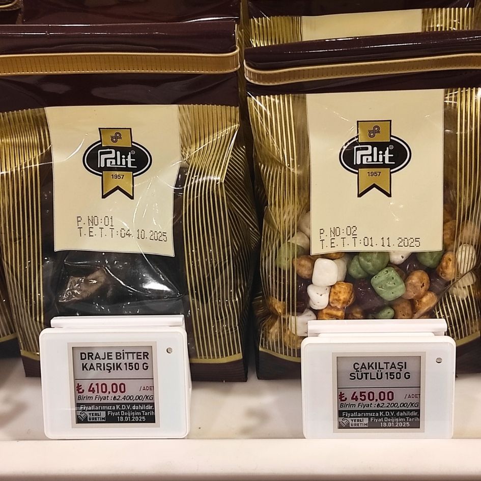 Pelit elektronik raf etiketi uygulaması